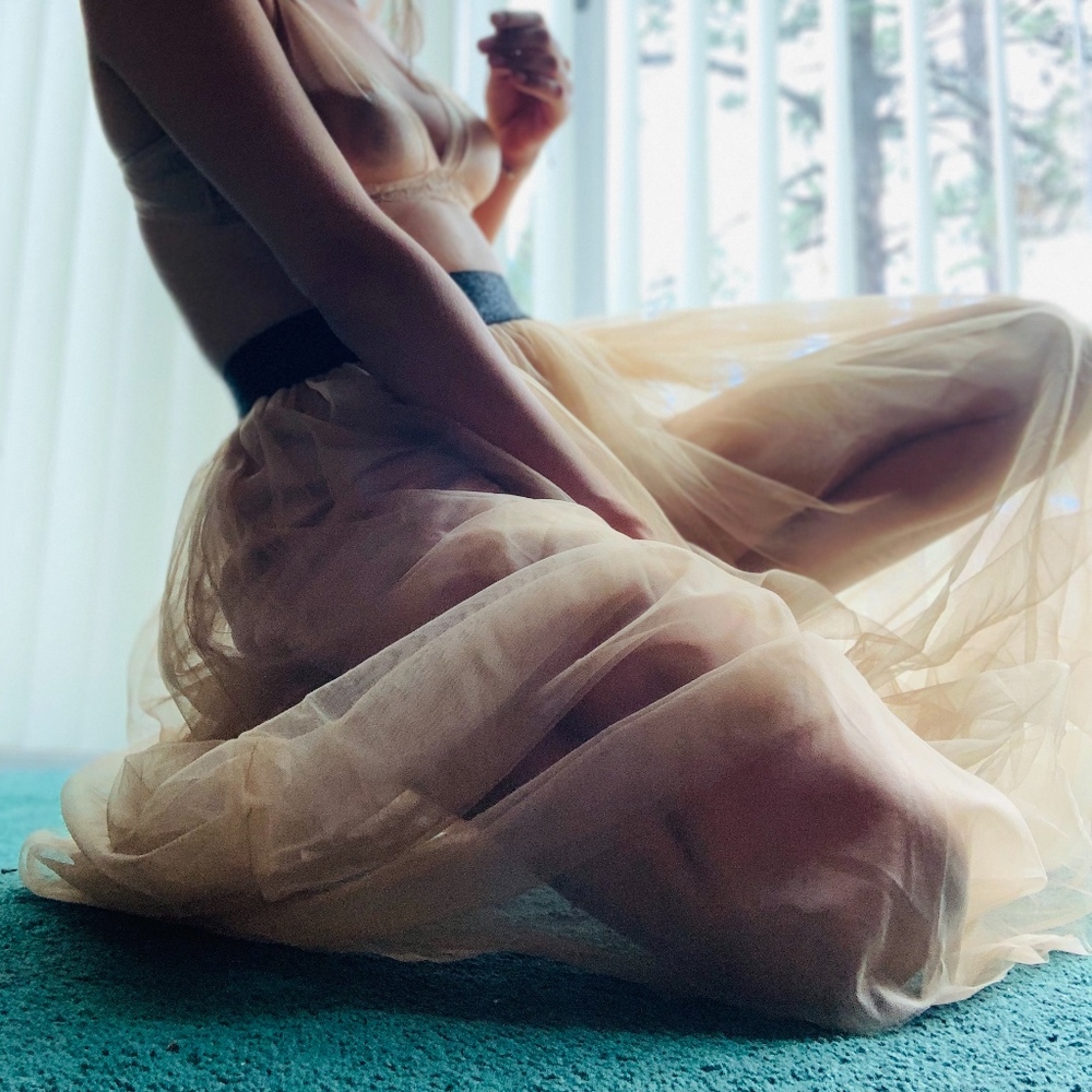Long Mesh Skirt